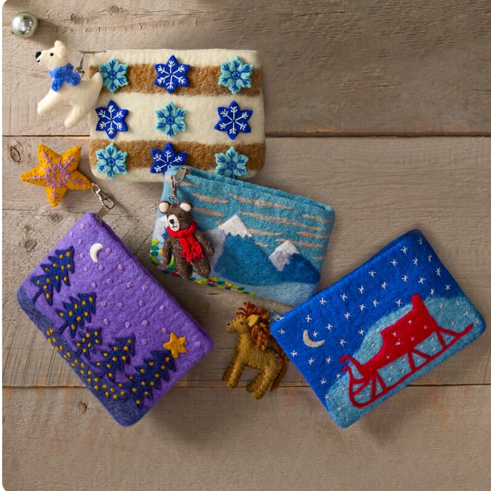 Sundance Catalog Snowy Morn Pouches Jenny Krauss